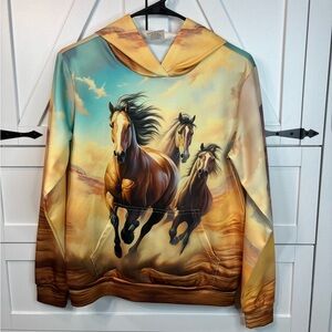 Wild Horse Print Hoodie